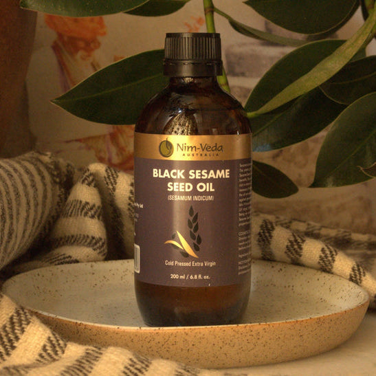 nim-véda | black sesame seed oil | 200ml | for all skin types