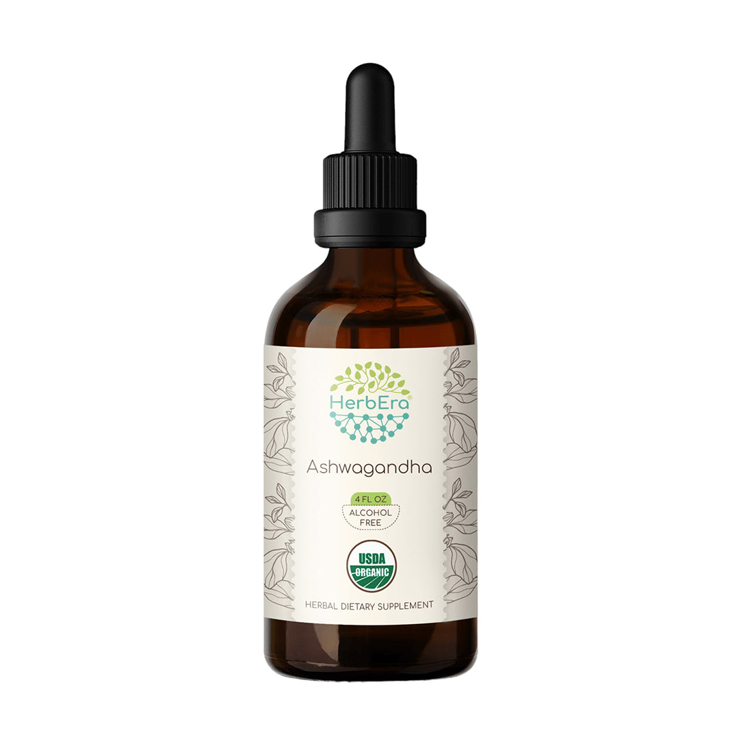 herbera | ashwagandha herbal extract tincture | organic | alcohol-free | made in usa