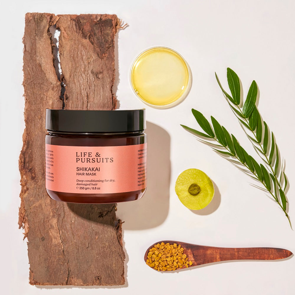 life & pursuits | shikakai hair mask| 250 gm |dry and damaged hair