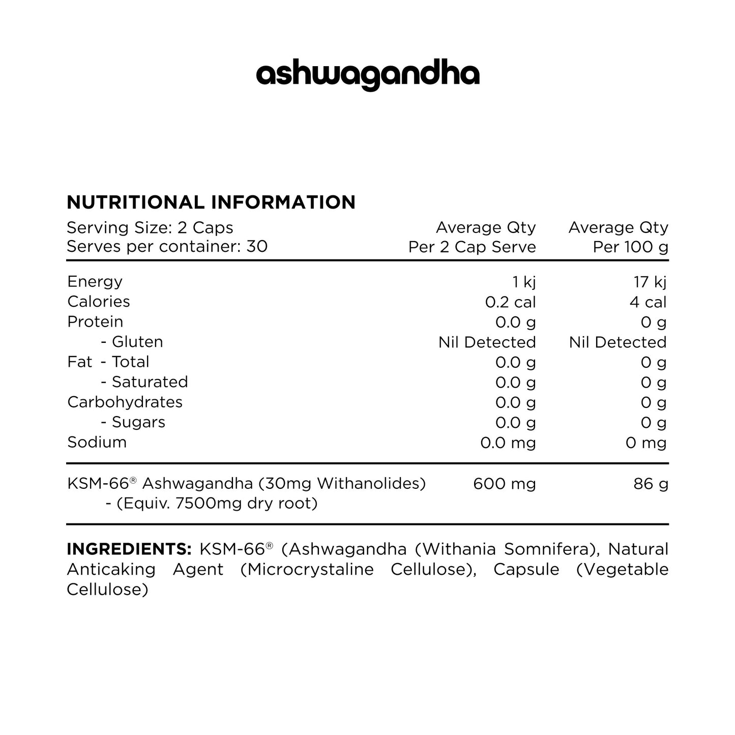 switch nutrition| ksm-66 ashwagandha capsules | 60 caps