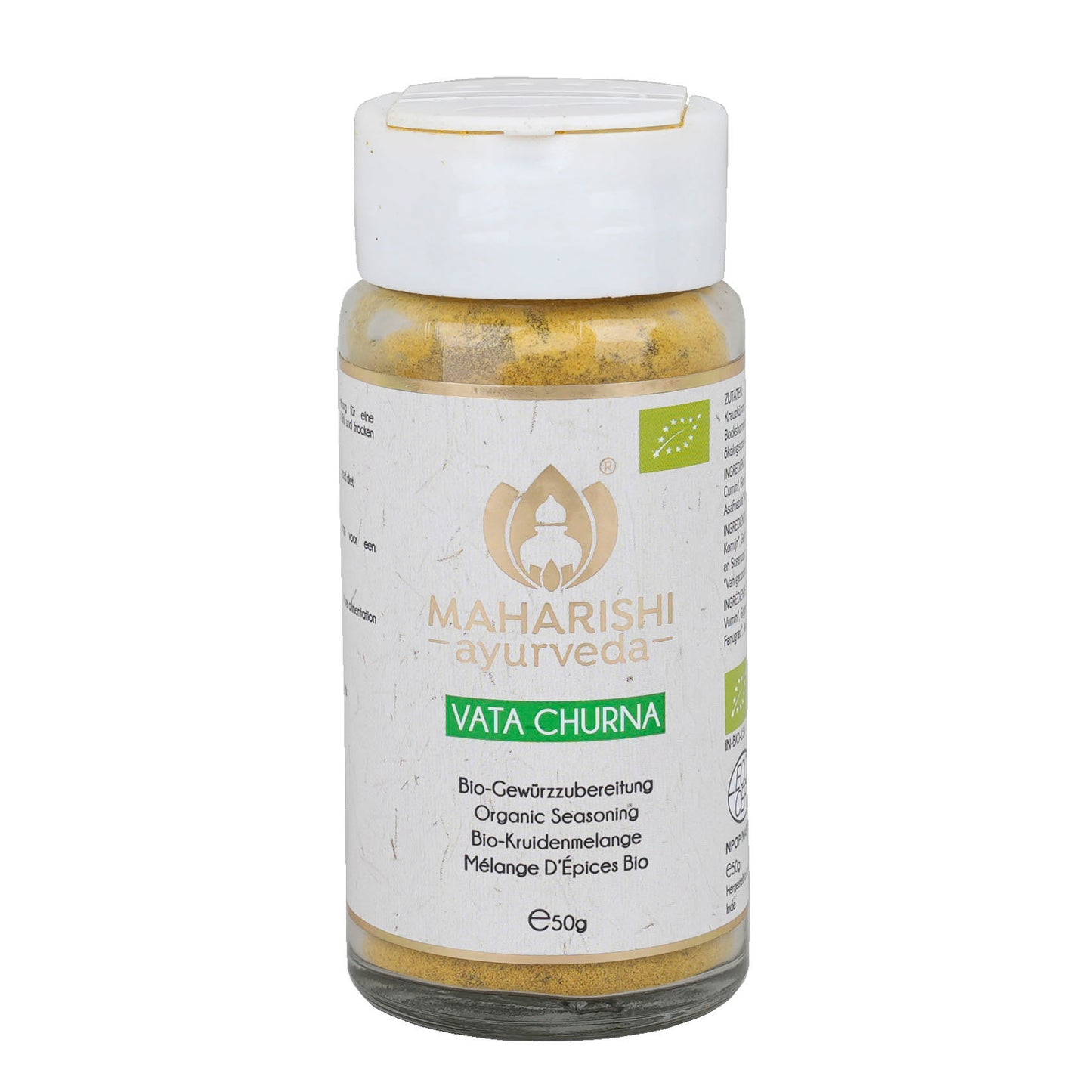 maharishi ayurveda | vata spice blend | certified organic | 50gm | cumin | ginger | fenugreek