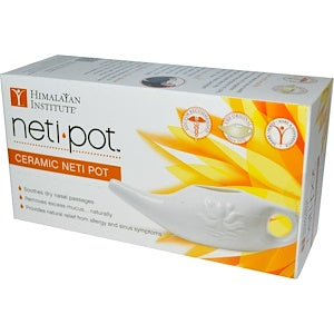 himalayan institute, ceramic neti pot - sattvic health store