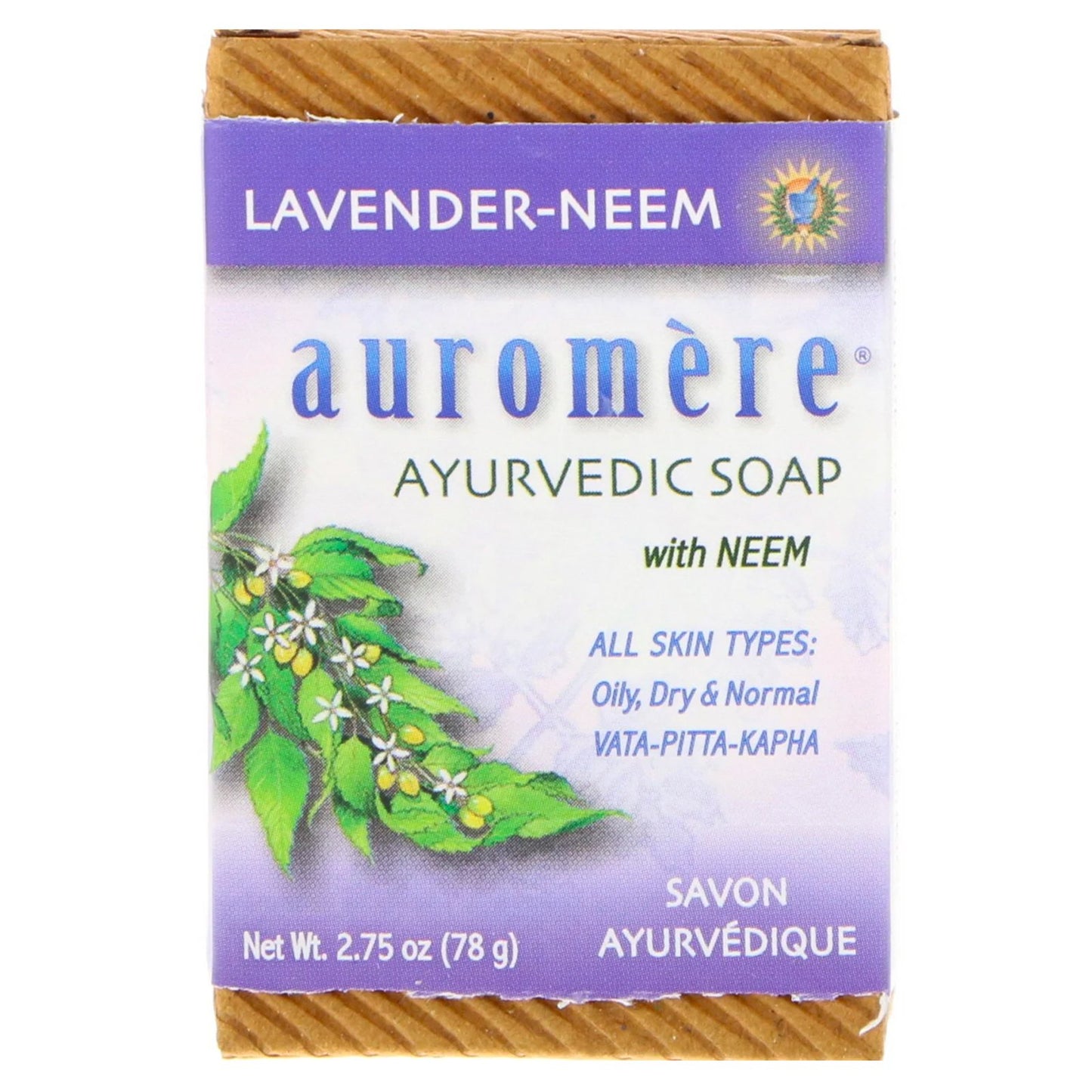 auromere | ayurvedic soap | lavender neem soap | 78g