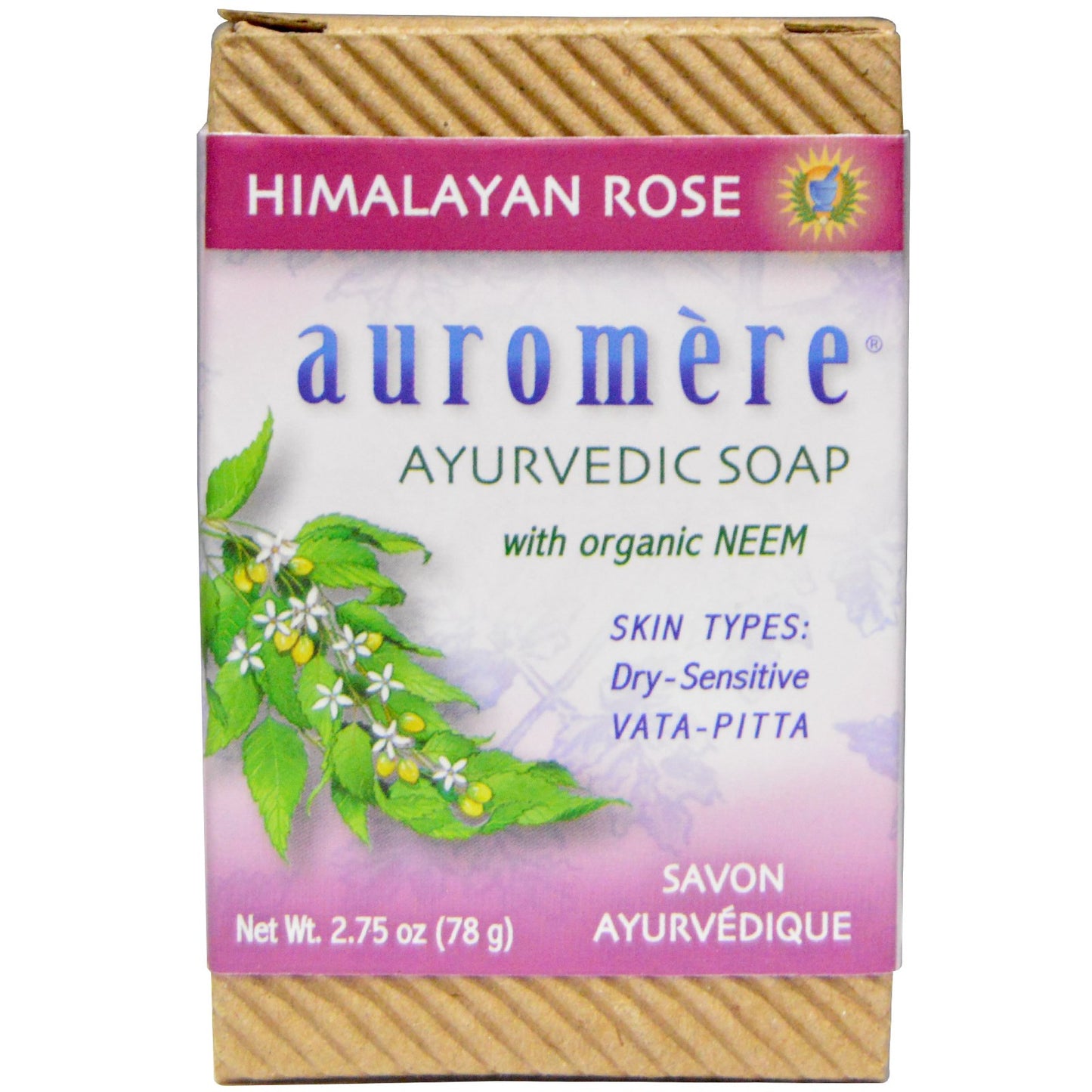 ayurvedic soap, with organic neem, himalayan rose (78 g) - sattvic health store - an ayurveda products store for australia