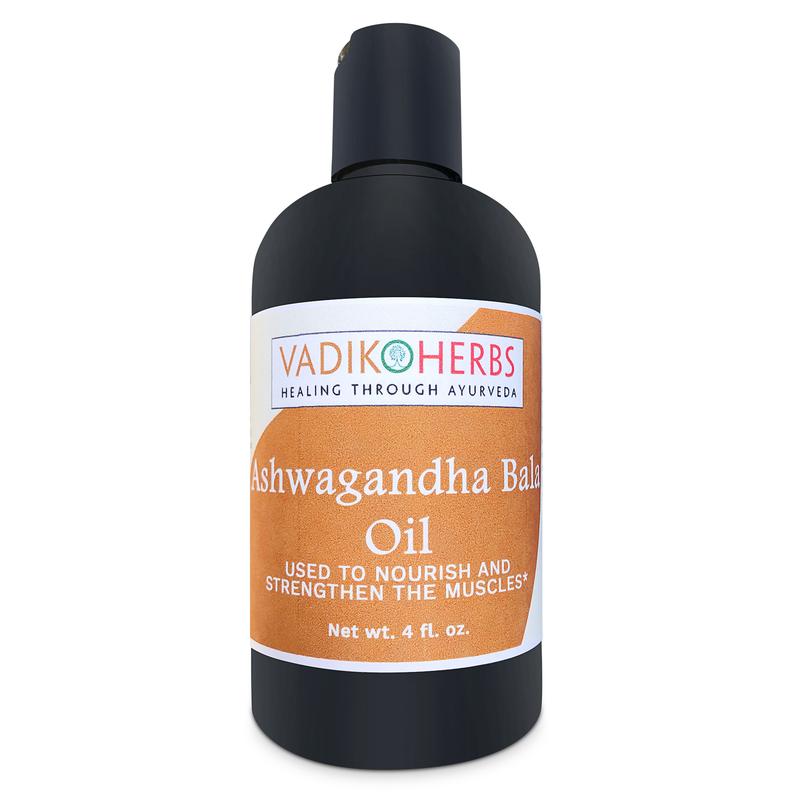 vadik herbs | ashwagandha bala massage oil | 118ml