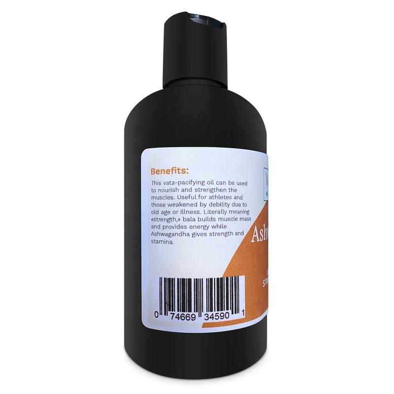 vadik herbs | ashwagandha bala massage oil | 118ml
