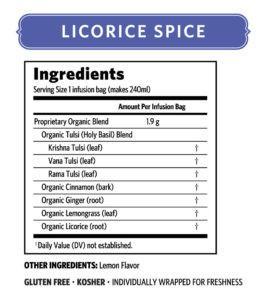 tulsi licorice spice | 25 tea bags