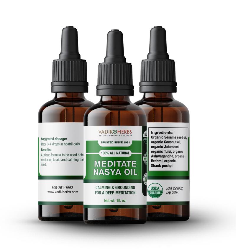 vadik herbs | nasya oil | meditate | 30ml