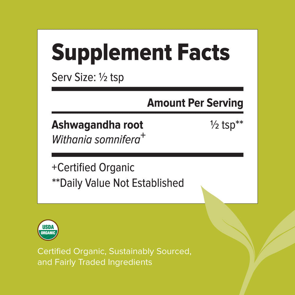 ashwagandha powder - certified organic