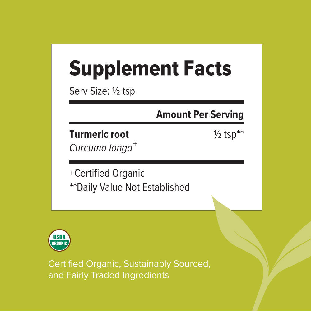 turmeric powder - certified organic