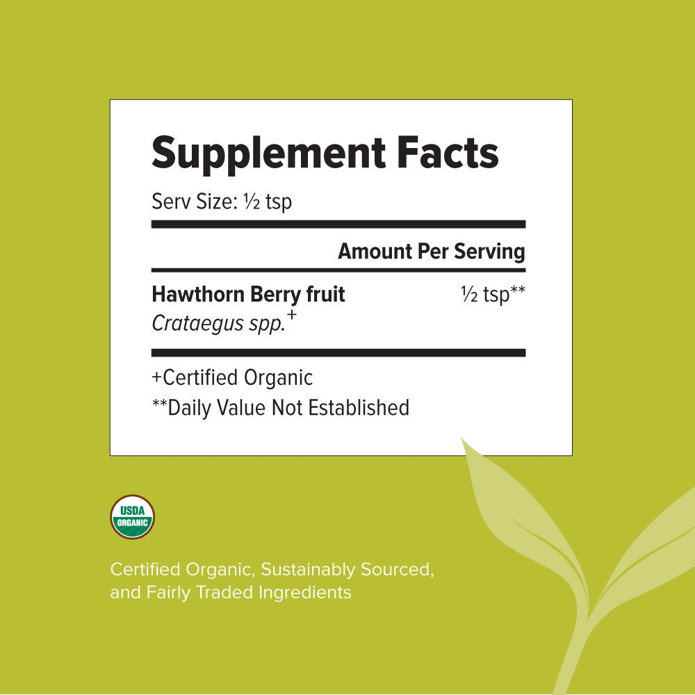 hawthorn berry powder - certified organic