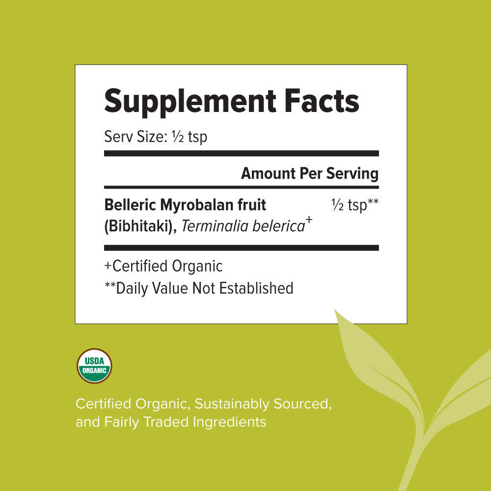 bibhitaki powder - certified organic