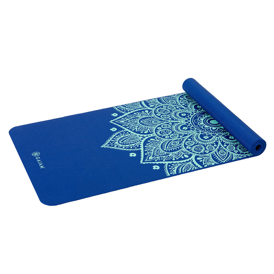 gaiam | performance essential support yoga mat | indigo | 4.5mm