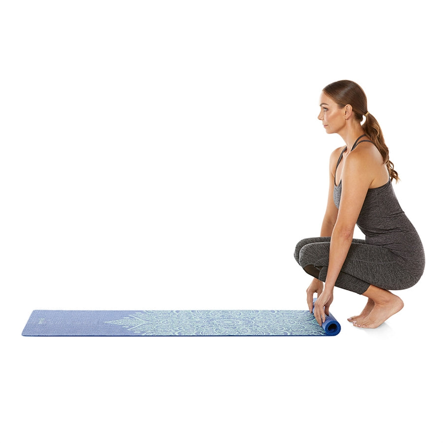 gaiam | performance essential support yoga mat | indigo | 4.5mm