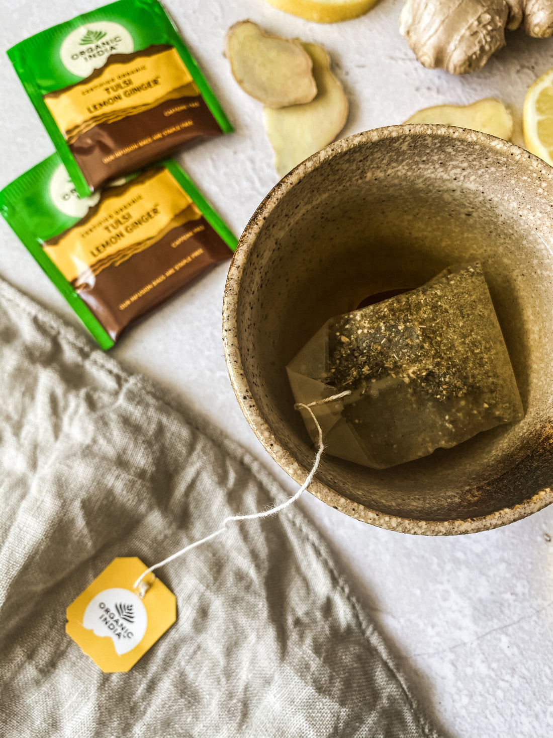 organic india | tulsi lemon ginger| 25 tea bags