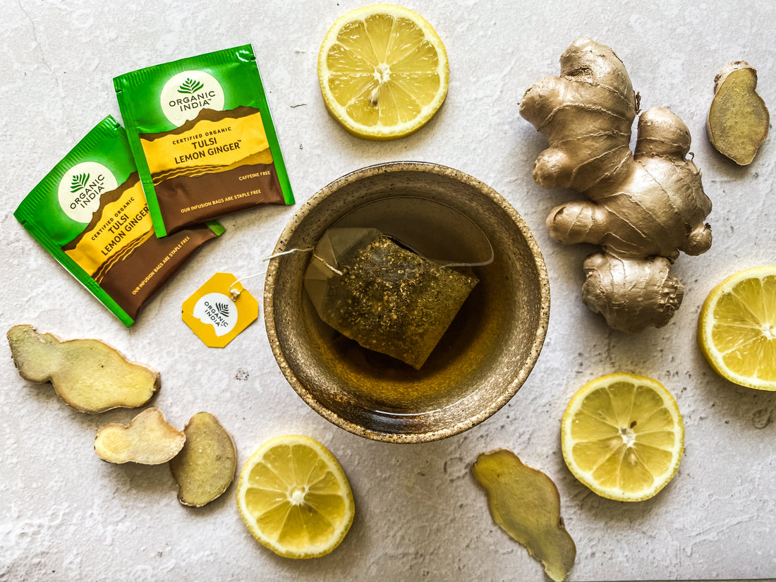 organic india | tulsi lemon ginger| 25 tea bags