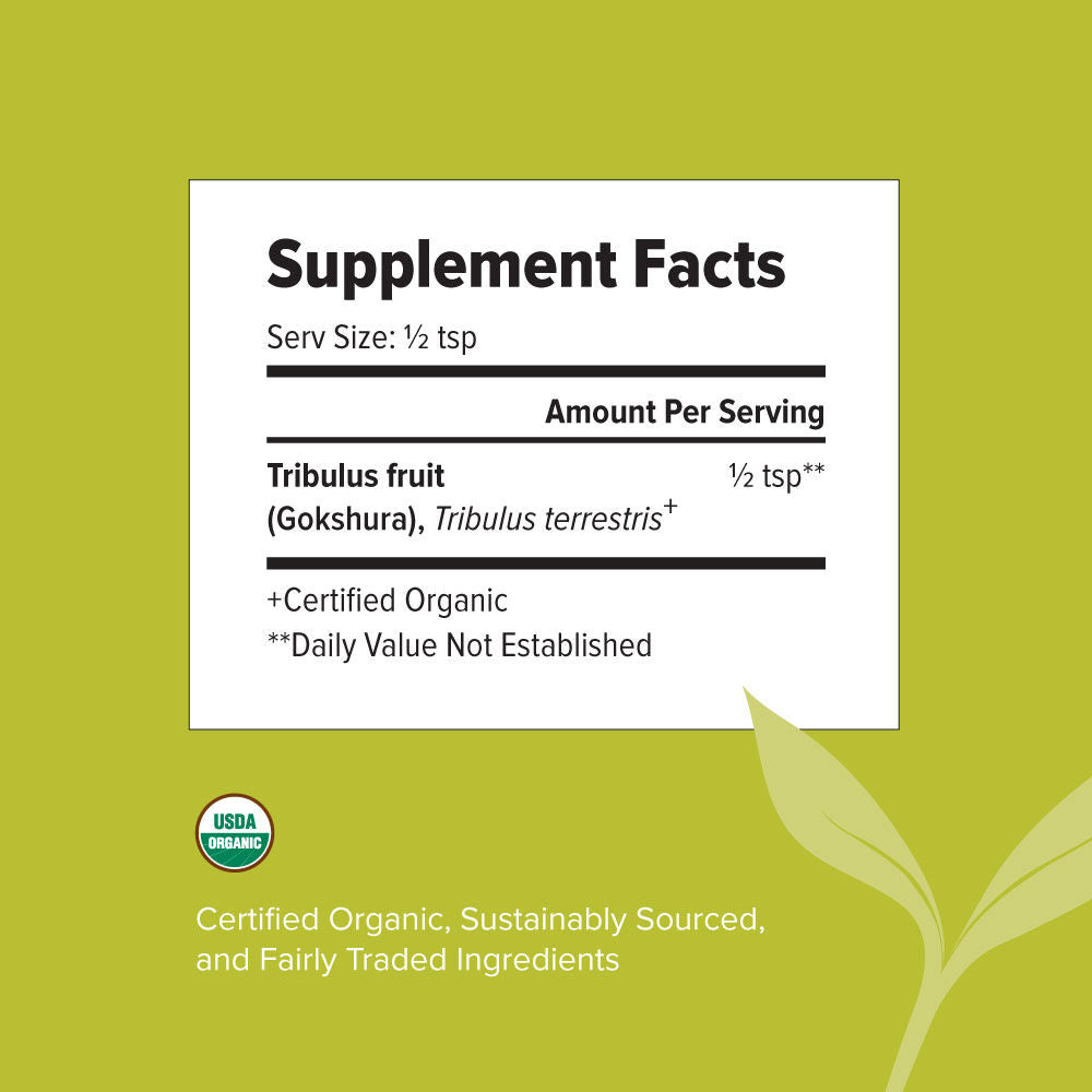 gokshura powder | tribulus terrestris | fruit powder | certified organic | 227gm