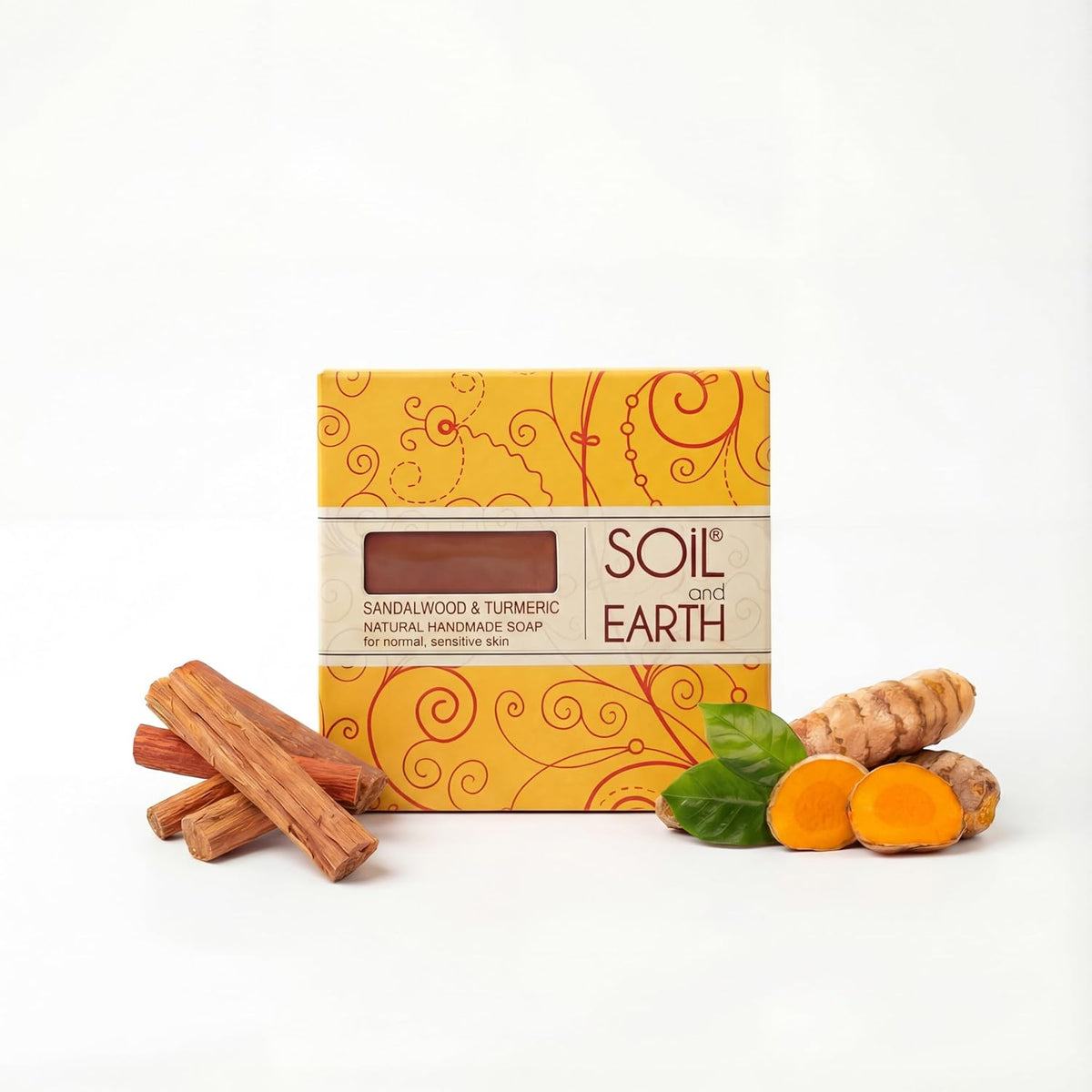 Soil and Earth | Sandalwood and Turmeric  | Handmade Soap Bar