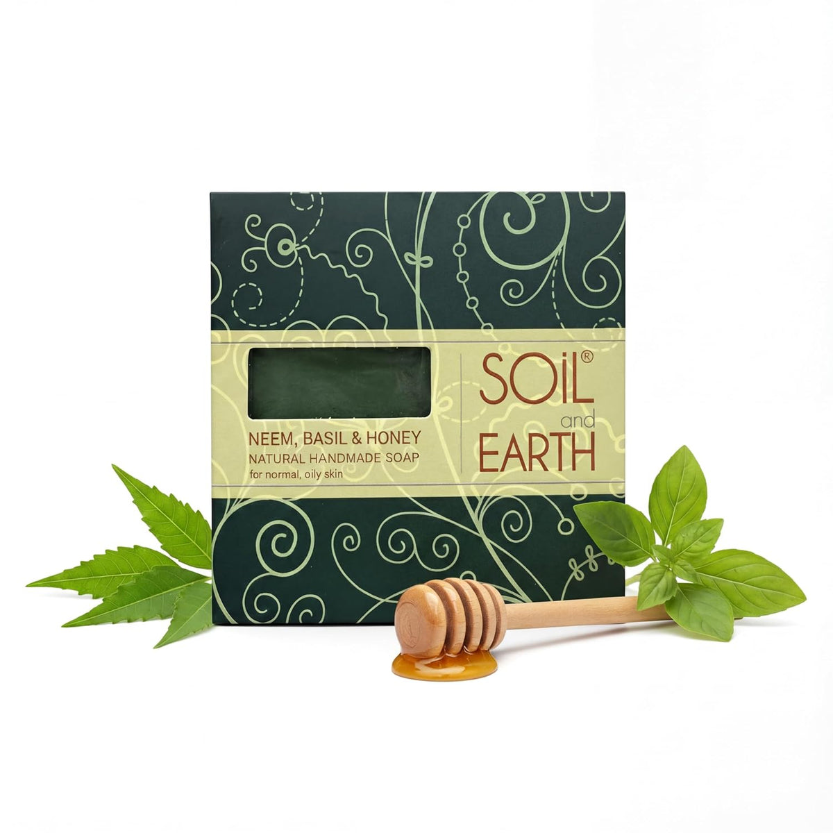 Soil and Earth | Neem, Basil, & Honey | Handmade Soap Bar