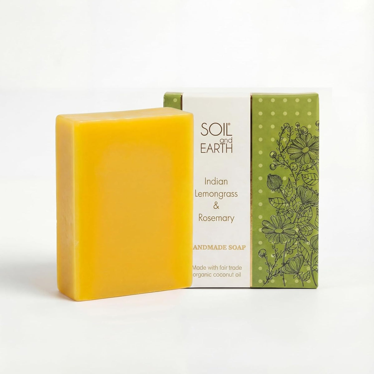 Soil and Earth | Indian Lemongrass & Rosemary | Handmade Soap Bar