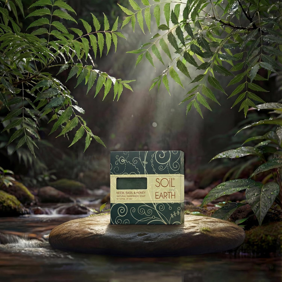 Soil and Earth | Neem, Basil, & Honey | Handmade Soap Bar
