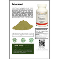 Vadik Herbs | Jatamansi | 100 Vegetarian Capsules | Nardostachys Jatamansi