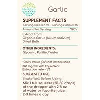 HerbEra | Garlic Herbal Extract Tincture| 60ml | Organic | Alcohol Free | Made in USA
