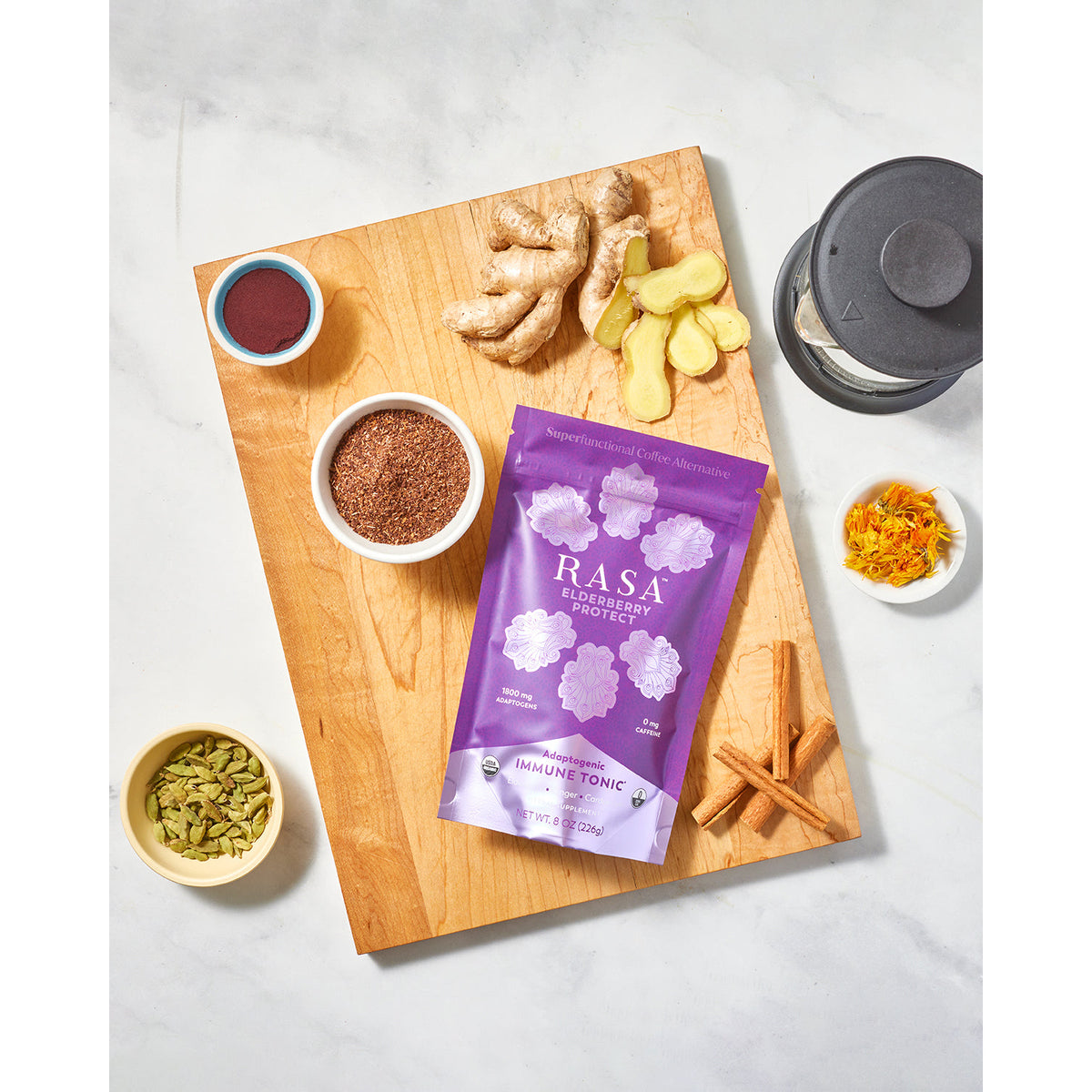 Rasa | Elderberry Protect | 226g | Elderberry | Turkey Tail | Ginger