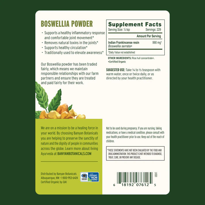Boswellia powder - Certified Organic