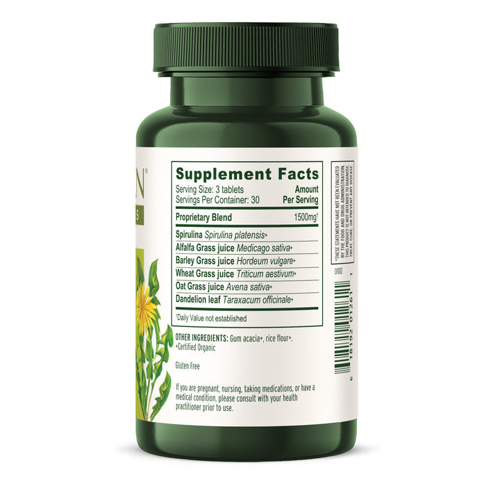 everyday greens tablets - certified organic