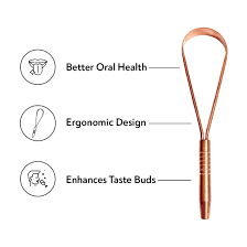 Copper Tongue Cleaner | Single Handle