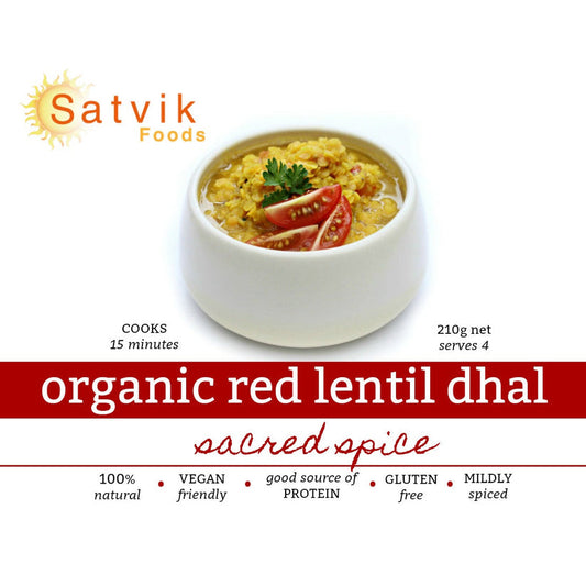 Satvik Foods | Organic Red Lentil Dhal - Sacred Spice