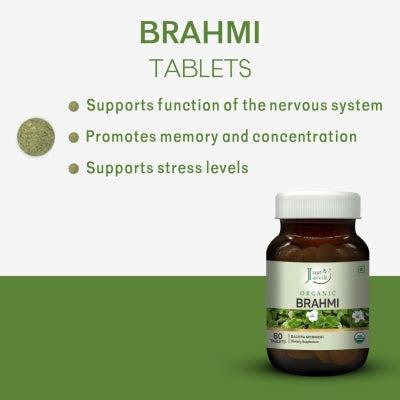 just jaivik | brahmi tablets | usda | organic | 60 count