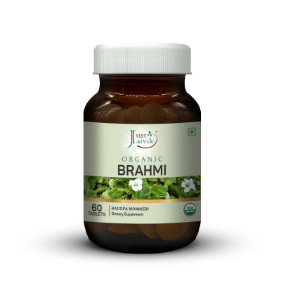 just jaivik | brahmi tablets | usda | organic | 60 count