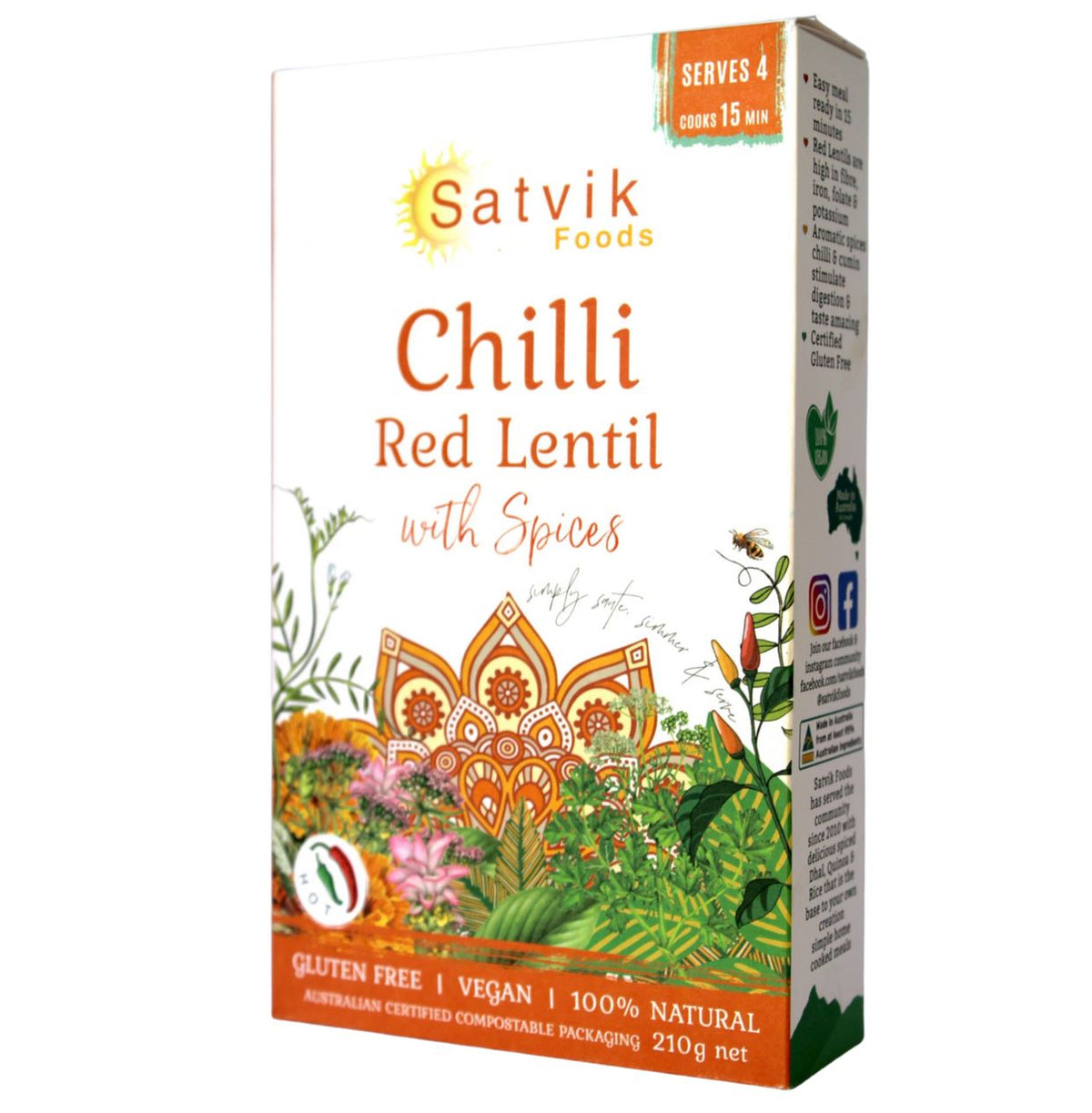 Satvik Foods | Chilli Red Lentil Hot & Spicy