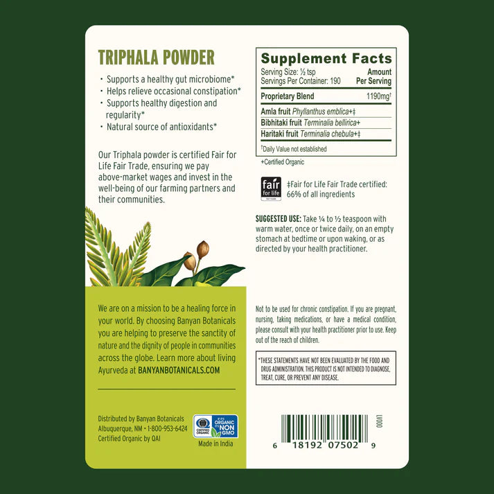 triphala powder - certified organic