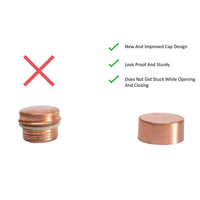 Pure Copper Bottle Sealed Cap Design