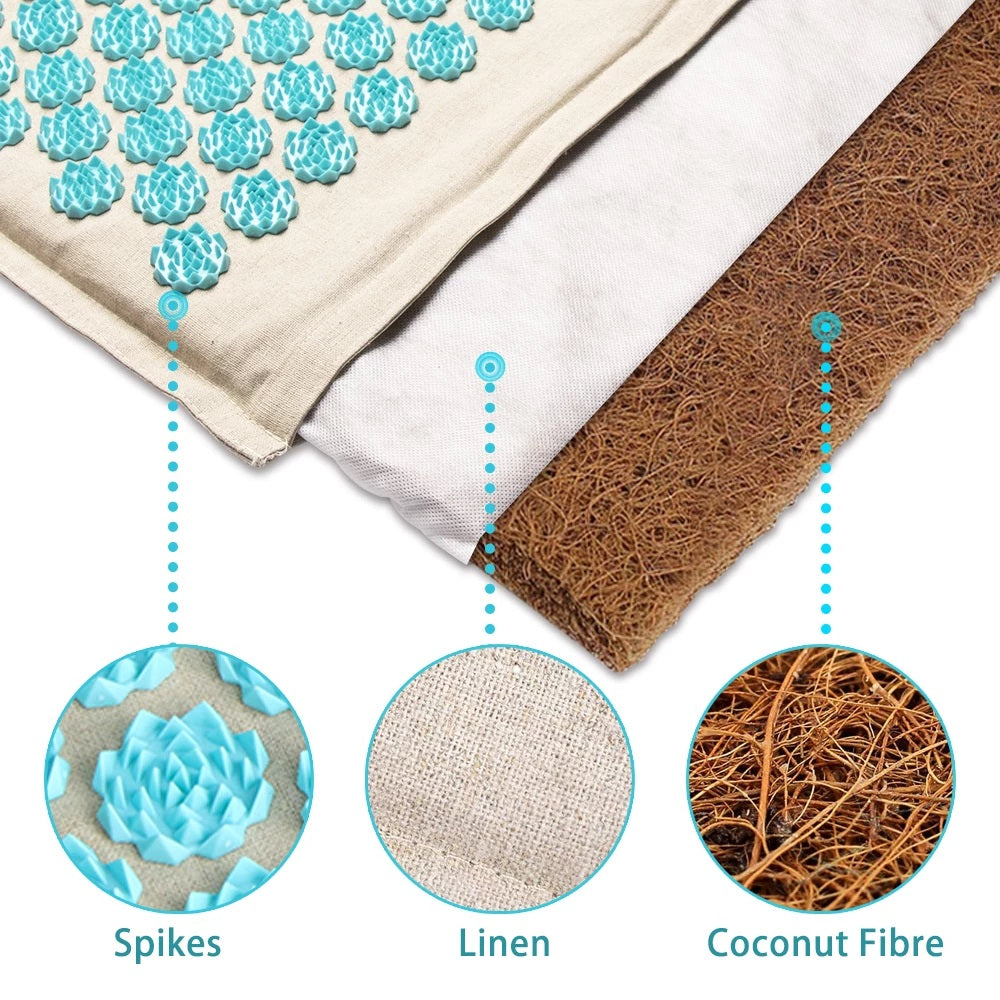 SG | Acupressure Mat, Bag and Pillow Set | Sky Blue