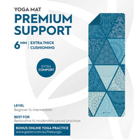 Gaiam | Performance Premium Support Sea Glass Yoga Mat | 6mm
