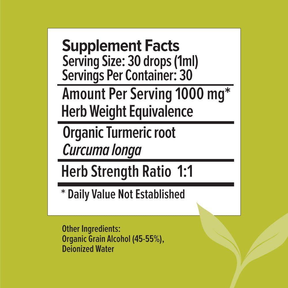 Turmeric liquid extract | Certified Organic | 30ml
